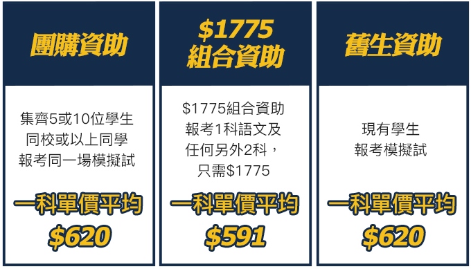 多項資助計劃以供選擇